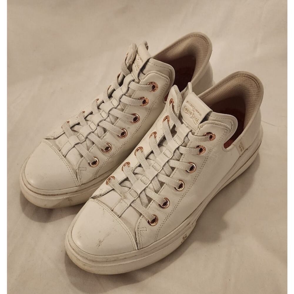 Skechers x Snoop Dogg Snoop One OG White Leather Women's Size 9 Slip-Ins
